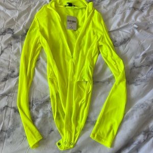 Neon green forever, 21 bodysuit mesh